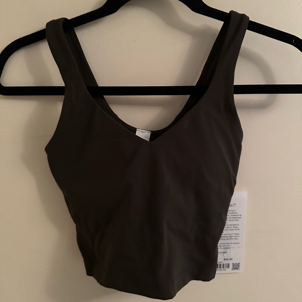 NWT Lululemon Dark Olive Tank Top Size 0